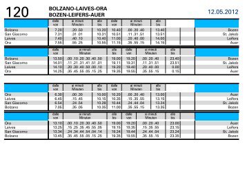 120 BOLZANO-LAIVES-ORA BOZEN-LEIFERS-AUER - sasa