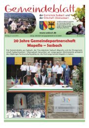 20 Jahre Gemeindepartnerschaft Mapello - Sasbach bei Achern