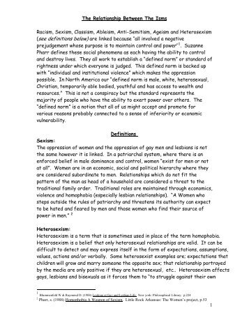 The Relationship Between The Isms