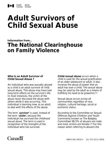 Adult Survivors of Child Sexual Abuse