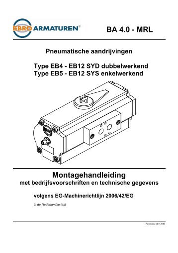 EB12 SYD dubbelwerkend Type EB5 - EB12 SYS ... - Ebro Armaturen