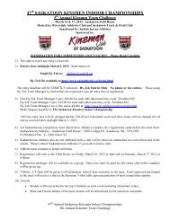 saskatoon kinsmen indoor championships - Saskatchewan Athletics