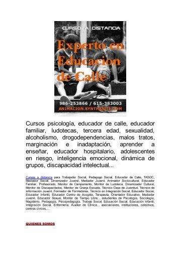 Cursos a distancia educacion, integracion