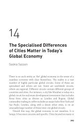 The Specialised Differences of Cities Matter in ... - Saskia Sassen