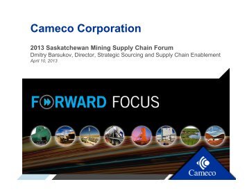 Cameco Corporation - Saskatchewan Mining Association