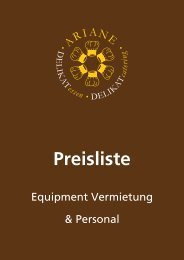 Preisliste - ARIANE DELIKATessen