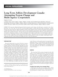 Long-Term Athlete Development Canada ... - Sask Sport Inc.