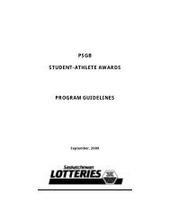 psgb student-athlete awards program guidelines - Sask Sport Inc.