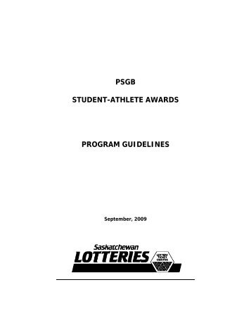 psgb student-athlete awards program guidelines - Sask Sport Inc.