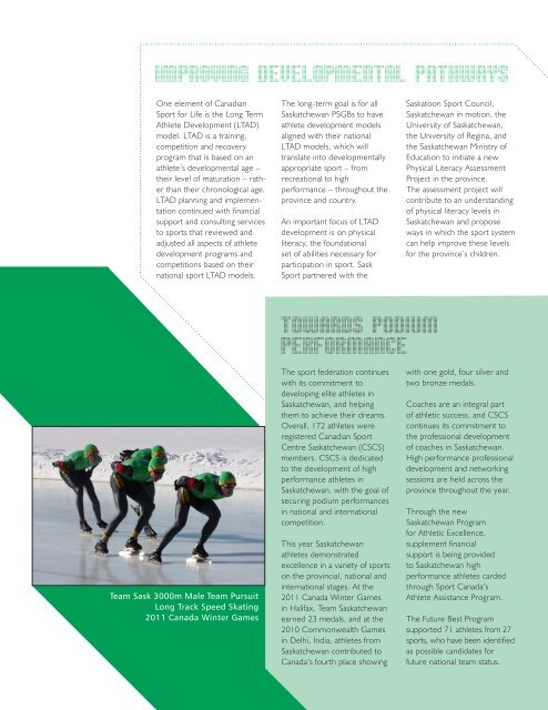 2010-11 Annual Report - Sask Sport Inc.