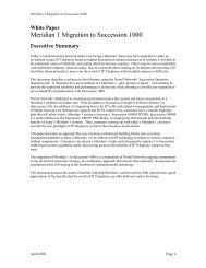 Meridian 1 migration to Succession 1000 White Paper - SaskTel