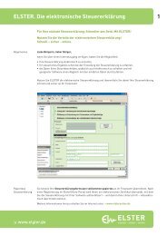 ELSTER. Die elektronische Steuererklärung 1 - Steuern