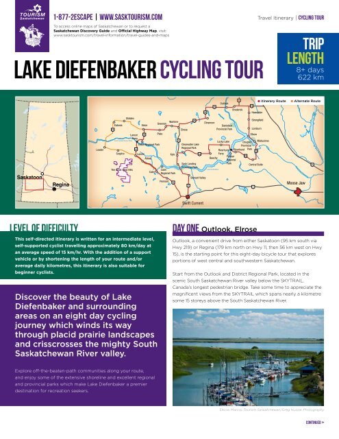 Lake Diefenbaker Cycling Tour - Tourism Saskatchewan