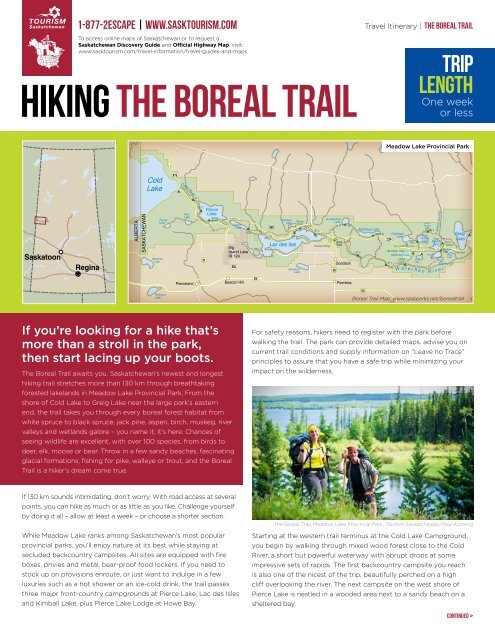Hikingthe Boreal Trail - Tourism Saskatchewan
