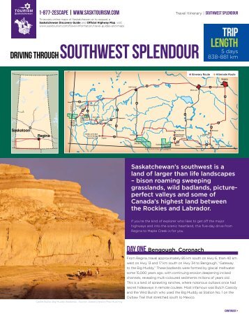 Driving Southwest Splendour - Tourism Saskatchewan