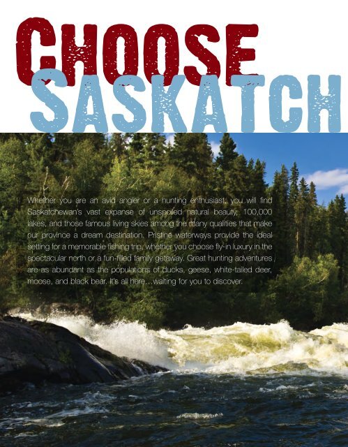 fishing & hunting guide - Tourism Saskatchewan