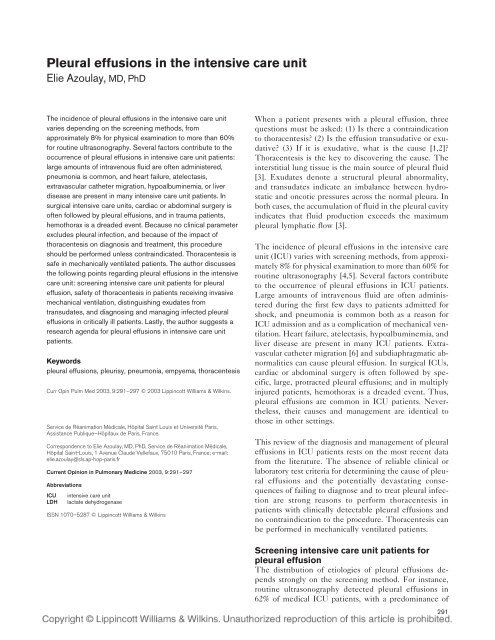 pleural effusion in ICU.pdf - SASSiT