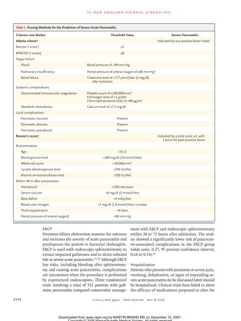 Pancreatitis review NEJM 2006.pdf - SASSiT