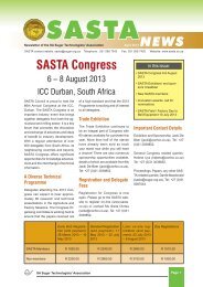 April 2013 Newsletter - sasta