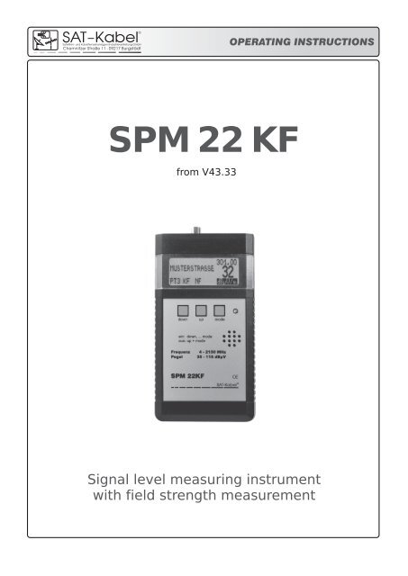 SPM 22 KF - SAT-Kabel GmbH