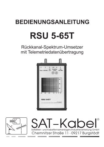 Bedienungsanleitung - SAT-Kabel GmbH