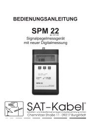 Bedienschema SPM 22 - SAT-Kabel GmbH