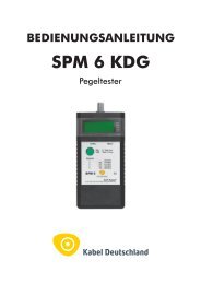 spm 6 kdg bedienungsanleitung - SAT-Kabel GmbH