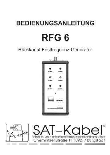 rfg 6 bedienungsanleitung - SAT-Kabel GmbH