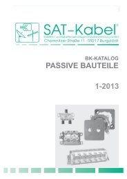 Passive Bauteile Stand: 2013 - SAT-Kabel GmbH