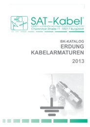 ERDUNG KABELARMATUREN 2013 - SAT-Kabel GmbH