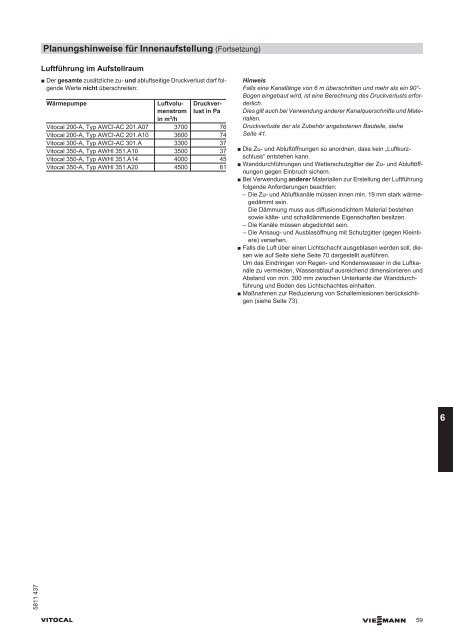 Planungsanleitung (inkl. technische Daten) - SATAG