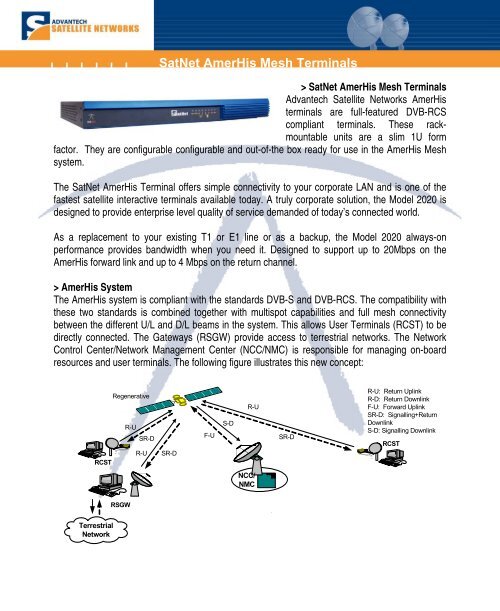 AmerHIS Terminal Data Sheet [PDF (142 KB) - Satcom Services