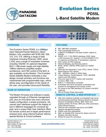 PD55L L-Band Satellite Modem - Satcom Services