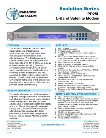 PD25L L-Band Satellite Modem - Satcom Services