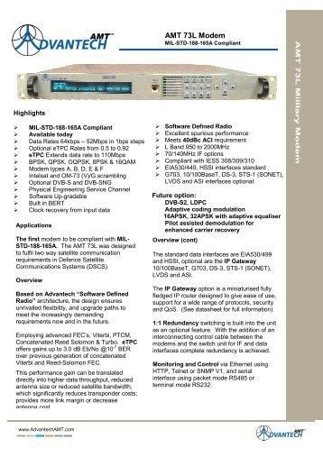 AMT 73L Modem - Satcom Services