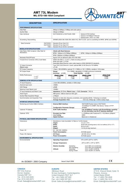 AMT 73L Modem - Satcom Services