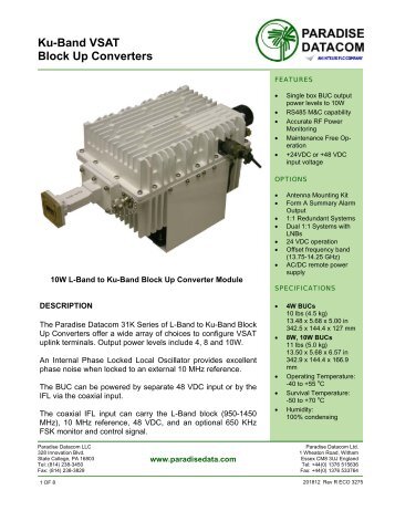 Ku-Band VSAT Block Up Converters - Satcom Services