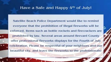 4th of July Message! - Satellite Beach