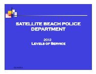 SATELLITE BEACH POLICE DEPARTMENT - The City of Satellite ...