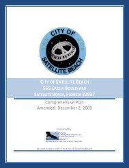 Goals, Objectives and Policies - The City of Satellite Beach