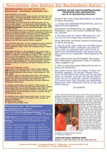 als PDF - Sathya Sai Organisation Schweiz