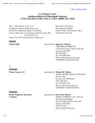 Ellis v Wayne Farms Docket.pdf - ACE Insurance Litigation Watch