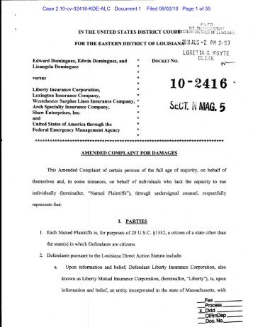 Case 2:10-cv-02416-KDE-ALC Document 1 Filed 08/02/10 Page 1 ...