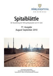 Spitalblättle Ausgabe 77 - Bürgerspital zum Hl. Geist Würzburg