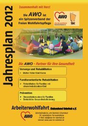 Jahresplan 2012 - Arbeiterwohlfahrt Kreisverband Osterholz