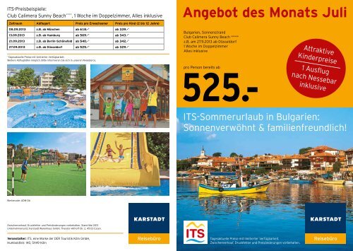 Finden Sie Den Flyer Als Pdf Angebot Des Monats Karstadt Reisen