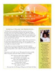 Spring Edition - The Sri Sathya Sai Baba Centre of Toronto