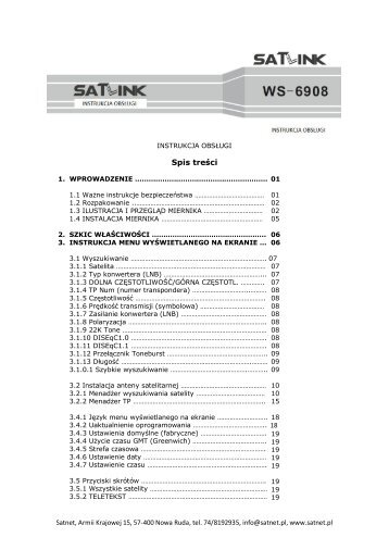 instrukcja obsługi (j. polski) - PDF - SatNet