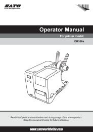 DR3 Operator Manual - SATO New Zealand