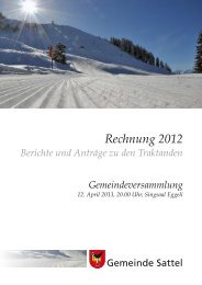 Rechnung 2012 - Gemeinde Sattel